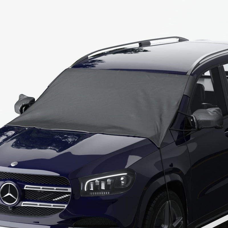 Autotech Park غطاء ثلجي مناسب حسب الطلب من Autotech Park متوافق مع Ford Focus 2012-2018، غطاء الزجاج الأمامي يأتي مع غطاء مرآة خلفي - Image 2